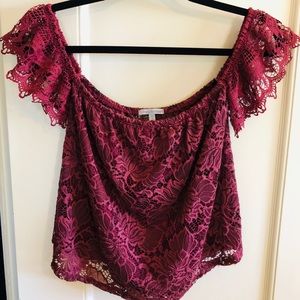 Off-the-Shoulder Lace Top